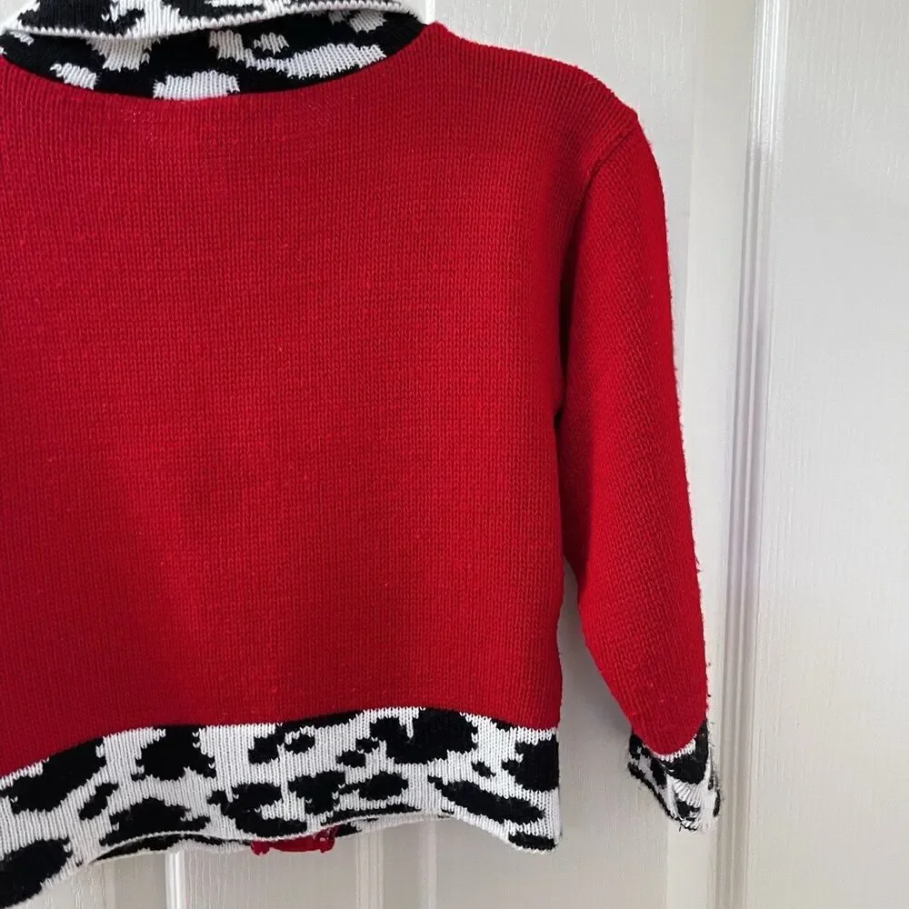 Vintage Disney 101 Dalmatians Sweater Cardigan and Skirt 2-Pc Set USA Girls